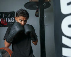 TITLE Black Bolstered Leather Bag Gloves -Nike Sales Shop DBBG 3