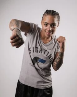 Fighting Women's Distressed V-Neck Tee -Nike Sales Shop FSWTS14 GR