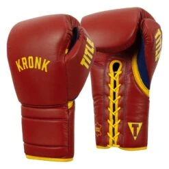 KRONK Boxing Gym Lace-Up Training Gloves -Nike Sales Shop KNKSG RD GD 2