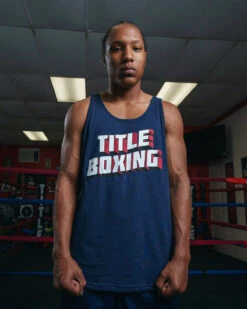 TITLE Boxing Vintage Block Logo Tank -Nike Sales Shop TBCT140NV 1