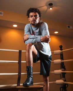 TITLE Boxing High-Top Leather Boxing Shoes -Nike Sales Shop TBS42BK 2