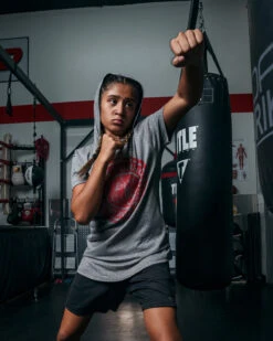 TITLE Boxing Women's Vintage Short Sleeve Hooded Tee -Nike Sales Shop TBWTS213GR 3