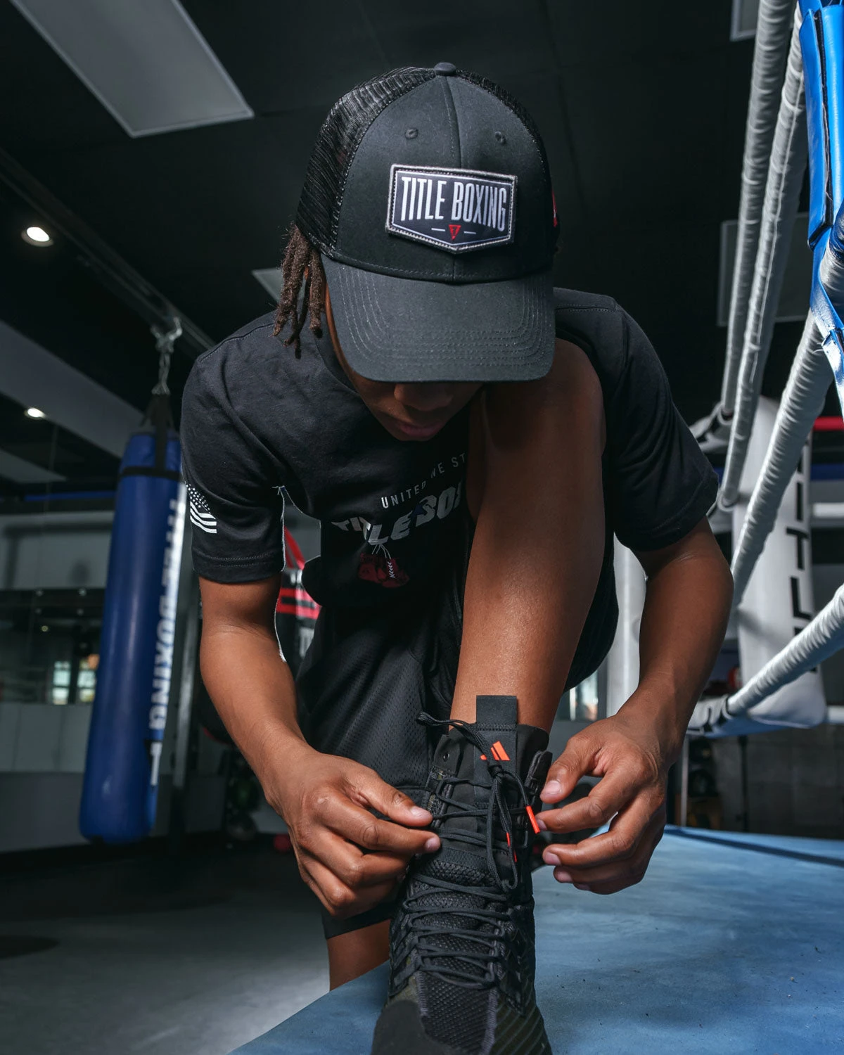 TITLE Boxing Banner Adjustable Mesh Snapback Cap 4 TITLE Boxing Banner Adjustable Mesh Snapback Cap - Image 2