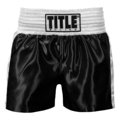 TITLE Boxing Professional Women’s Satin Striped Boxing Trunks -Nike Sales Shop TPBTW2 BK WH 2