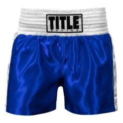 TITLE Boxing Professional Women’s Satin Striped Boxing Trunks -Nike Sales Shop TPBTW2 BL WH 2