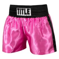 TITLE Boxing Professional Women’s Satin Striped Boxing Trunks -Nike Sales Shop TPBTW2 PK BK 1