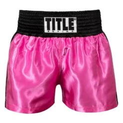 TITLE Boxing Professional Women’s Satin Striped Boxing Trunks -Nike Sales Shop TPBTW2 PK BK 2