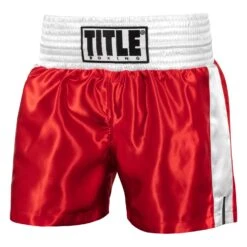 TITLE Boxing Professional Women’s Satin Striped Boxing Trunks -Nike Sales Shop TPBTW2 RD WH 1