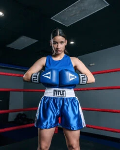 TITLE Boxing Professional Women’s Satin Striped Boxing Trunks -Nike Sales Shop TPBTW2BLWH 3
