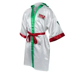 TITLE Boxing Pro Full Length Boxing Robe -Nike Sales Shop TSRFL2 RD WH GN 03