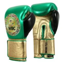 WBC By TITLE Boxing Green Belt Bag Gloves -Nike Sales Shop WGBBG GN GD BK 2