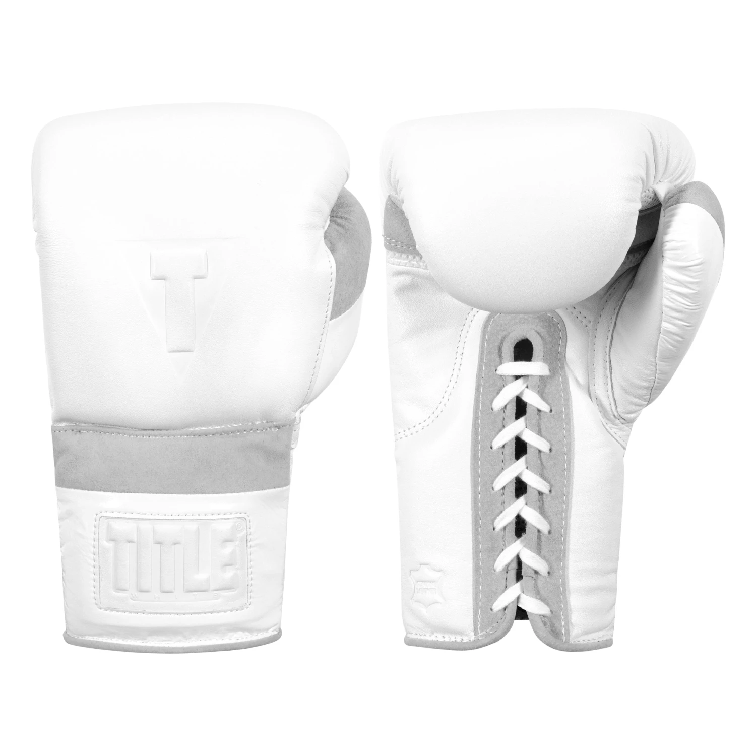 TITLE White Boxing Lace Sparring Gloves 2.0 3 TITLE White Boxing Lace Sparring Gloves 2.0