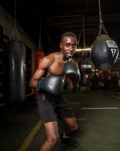 TITLE Black Old School Leather Pro Bag Gloves -Nike Sales Shop bktbg bk 1