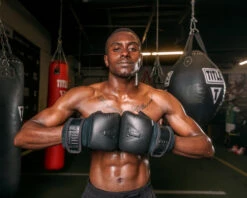 TITLE Black Old School Leather Pro Bag Gloves -Nike Sales Shop bktbg bk 3