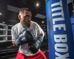 TITLE Boxing Leather Big League Training Gloves -Nike Sales Shop bltg2 bk bl wh 2 1