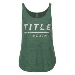 TITLE Boxing Women's Striped Wordmark Cropped Tank -Nike Sales Shop tbwts216 gn 1 1