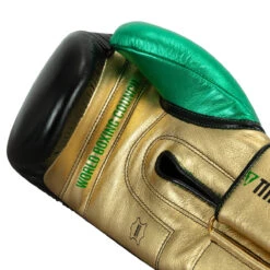WBC By TITLE Boxing Green Belt Bag Gloves -Nike Sales Shop wgbbg bk gd gn 5 2